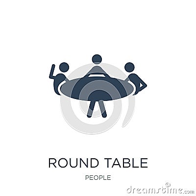 round table icon in trendy design style. round table icon isolated on white background. round table vector icon simple and modern Vector Illustration