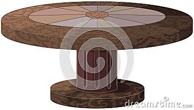 Round Table Vector Illustration