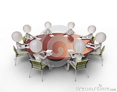 round table talk Illustration   39533682 Talks Stock Table Image: Round