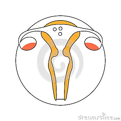 Round template medical gynecology icon Vector Illustration