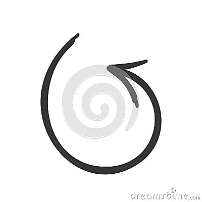 Round or Turn Vector Doodle Arrow Incorporate Whimsical Lines And Playful Curve, Adding A Charming And Hand-drawn Touch Vector Illustration