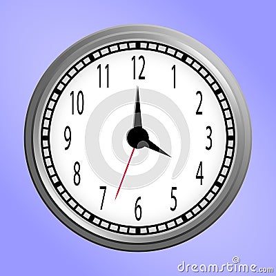 Round wall clock icon Vector Illustration