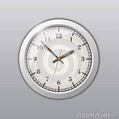 Round wall clock Vector Illustration