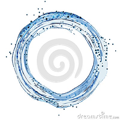 Round water splash Vector Illustration