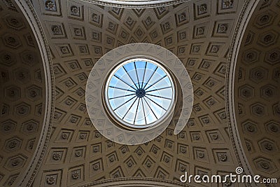 The round window in the ceiling of the Vatican Editorial Stock Photo