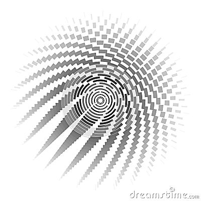Round wireframe a grid of lines and stripes on a white background Polygon circle pattern design element Abstract graphic round Vector Illustration