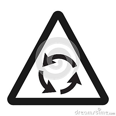 Roundabout sign line icon, Traffic and road sign Vector Illustration