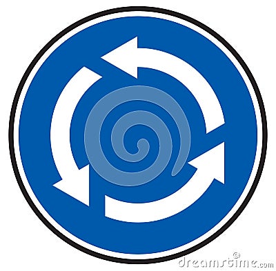 Roundabout sign Vector Illustration