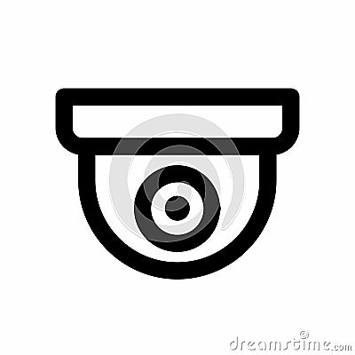 Rounded CCTV Security Camera Vector Icon Vector Illustration