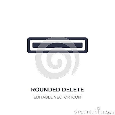 rounded delete button with minus icon on white background. Simple element illustration from UI concept Vector Illustration