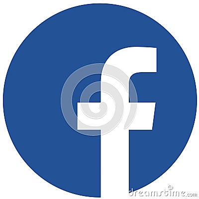 Rounded Facebook logo for web and print Vector Illustration