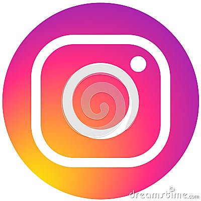 Rounded Instagram logo for web and print Vector Illustration