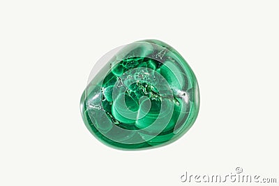 Rounded malachite crystal stone Stock Photo