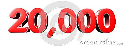 Number 20000. Cartoon Illustration