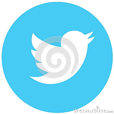 Rounded twitter logo for web and print Vector Illustration