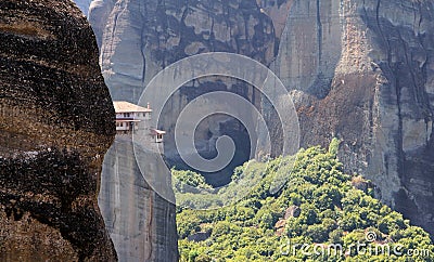 Rousanou Monastery St. Barbara in Meteora complex, Greece Stock Photo