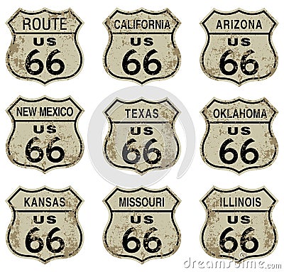 Route 66 Vector Illustration