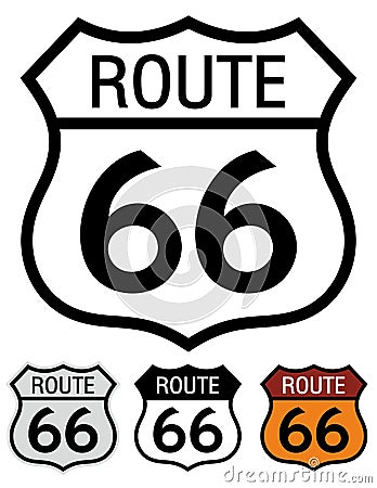 Route 66 Vector Illustration