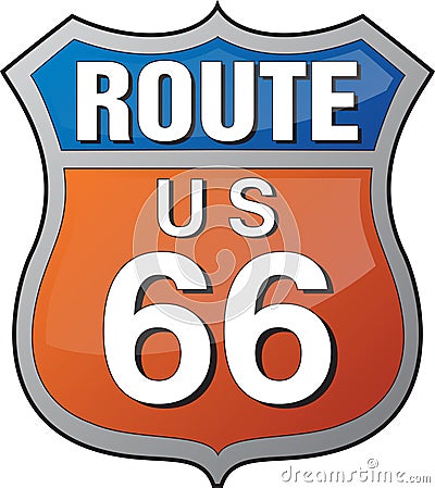 Route 66 logo Vector Illustration