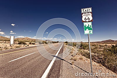 Route 66 sign Stock Photo