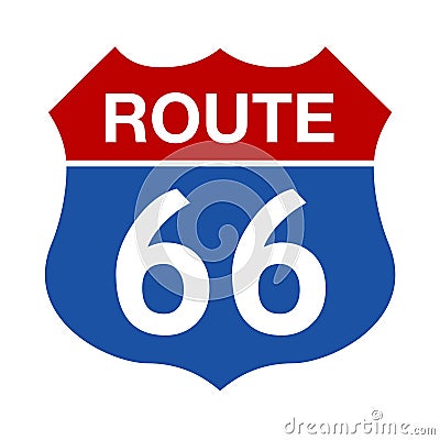 Route 66 American road iconic symbol - PNG Stock Photo
