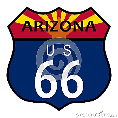 Route 66 Arizona Vector Illustration