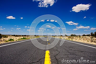 Route 66, the famous USA road, Arizona Stock Photo