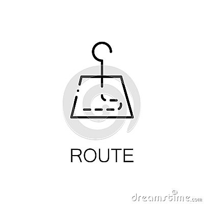 Route flat icon Vector Illustration