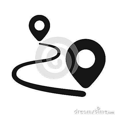 Route location icon Vector Illustration