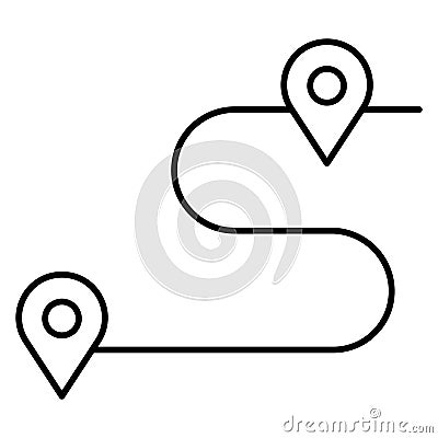 Route location Isolated Vector icon which can easily modify or edit Vector Illustration