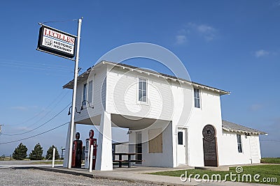 Route 66, Lucille`s Gas Station, Travel, Hydro Oklahoma Editorial Stock Photo