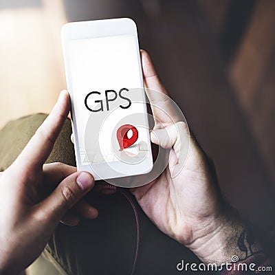 Route Navigation Map Location Journey GPS Concept Stock Photo