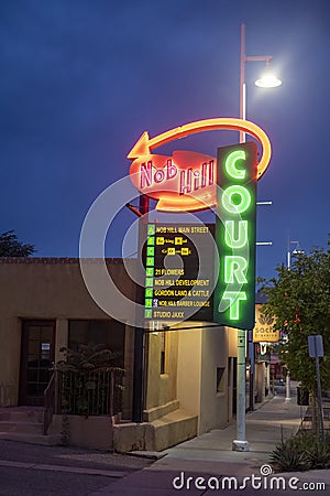 Route 66, Nob Hill Court Motel, Travel America Editorial Stock Photo