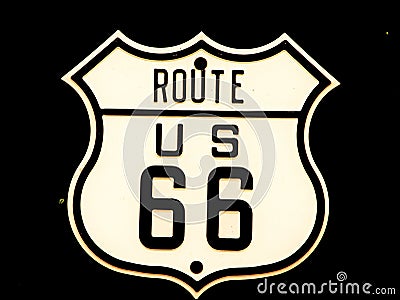 Route66 road sign Stock Photo