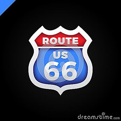 Route 66 Road Sign Editorial Stock Photo