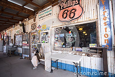 Route 66 Roadside Editorial Stock Photo