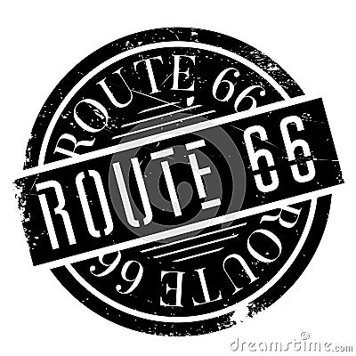 Route 66 rubber stamp Vector Illustration