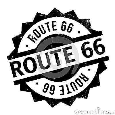 Route 66 rubber stamp Vector Illustration