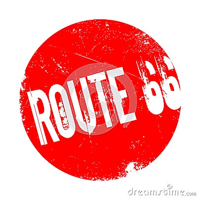 Route 66 rubber stamp Stock Photo