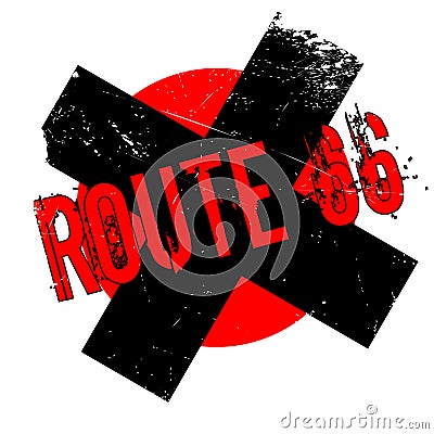 Route 66 rubber stamp Stock Photo