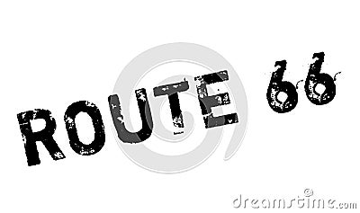 Route 66 rubber stamp Stock Photo