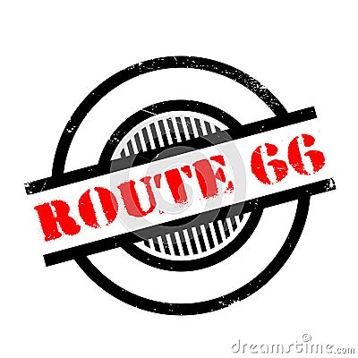 Route 66 rubber stamp Stock Photo