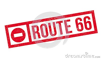 Route 66 rubber stamp Stock Photo