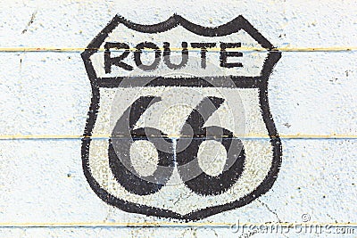 The Route 66 sign Stock Photo