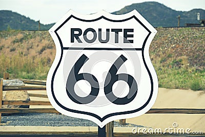 Route 66 sign Stock Photo