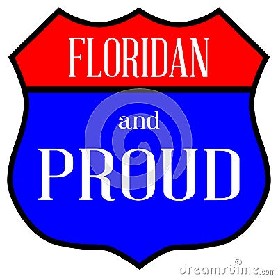 Floridian And Proud Vector Illustration