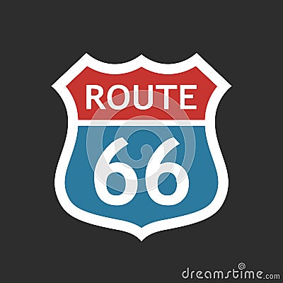 Route 66 vector sign Vector Illustration