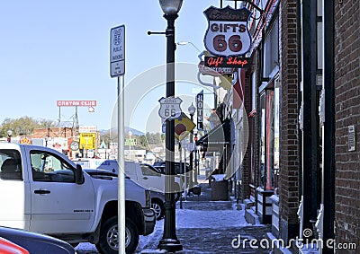 Route 66 Through Williams, Arizona Editorial Stock Photo