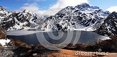 Routeburn lake trek New Zealand Stock Photo