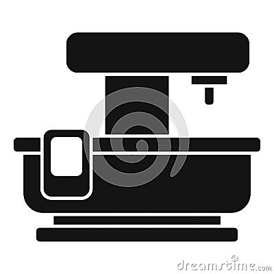 Router cnc machine icon simple vector. Control production Vector Illustration